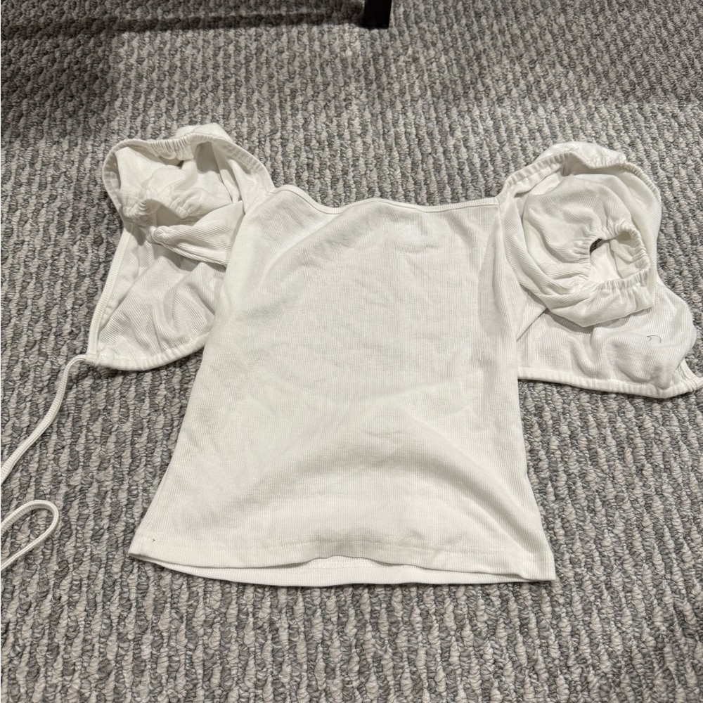 Dry Goods White Puff Sleeve Blouse